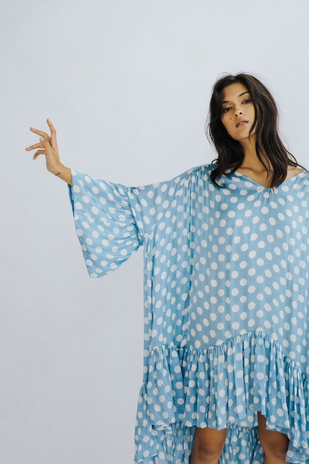 MODAL SILK KAFTAN DRESS SUNNI - sustainably made MOMO NEW YORK sustainable clothing, Boho Chic slow fashion