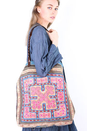 MY ALL TIME FAVORITE TRIBAL TOTE BAG BILLIE JEAN - sustainably made MOMO NEW YORK sustainable clothing, samplesale1022 slow fashion