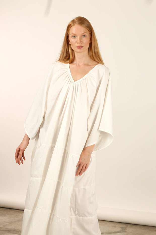 MY COMFY COTTON KAFTAN DRESS GILA - sustainably made MOMO NEW YORK sustainable clothing, dress slow fashion