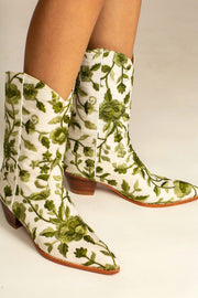 NATURE LOVE EMBROIDERED WESTERN BOOTS - sustainably made MOMO NEW YORK sustainable clothing, wholesaleshoes slow fashion