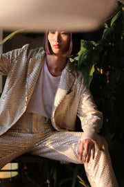 SEQUIN EMBROIDERED JACKET ASAMI - sustainably made MOMO NEW YORK sustainable clothing, Jacket slow fashion