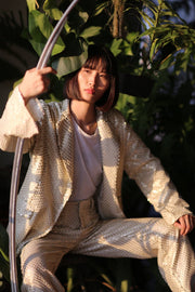 SEQUIN EMBROIDERED JACKET ASAMI - sustainably made MOMO NEW YORK sustainable clothing, Jacket slow fashion