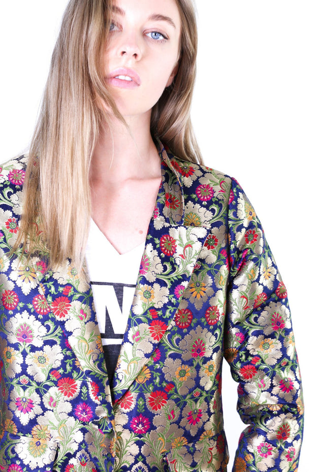 SILK BLAZER JACKET MAXINE - sustainably made MOMO NEW YORK sustainable clothing, offer slow fashion