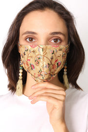 SILK EMBROIDERED FACE MASK DEUN - sustainably made MOMO NEW YORK sustainable clothing, offerfm slow fashion