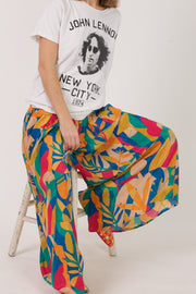 SILK WIDE LEG PANTS AMIRA - sustainably made MOMO NEW YORK sustainable clothing, pants slow fashion