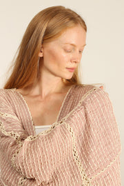 STITCH KIMONO ANNA - sustainably made MOMO NEW YORK sustainable clothing, kaftan slow fashion