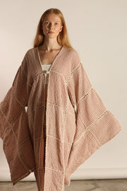 STITCH KIMONO ANNA - sustainably made MOMO NEW YORK sustainable clothing, kaftan slow fashion