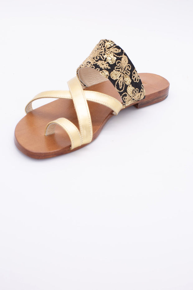 STRAP LEATHER SANDALS MARIEL - sustainably made MOMO NEW YORK sustainable clothing, mules slow fashion