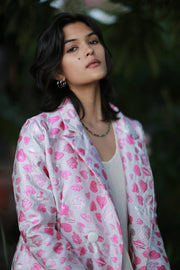 V-JACKET HEART & KISS - sustainably made MOMO NEW YORK sustainable clothing, offer slow fashion