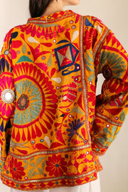 VINTAGE TRIBAL EMBROIDERED KIMONO VISKUS - sustainably made MOMO NEW YORK sustainable clothing, slow fashion