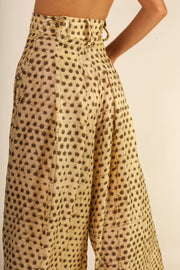 WIDE LEG SILK PANTS PENNY - sustainably made MOMO NEW YORK sustainable clothing, pants slow fashion