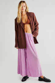 WINONA PLEATED FLARE PANTS X FREE PEOPLE - sustainably made MOMO NEW YORK sustainable clothing, pants slow fashion