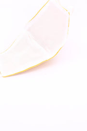 YELLOW CORDUROY FACE MASK PERLA - sustainably made MOMO NEW YORK sustainable clothing, offerfm slow fashion